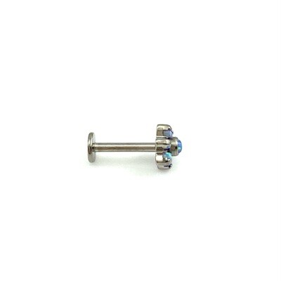LABRET piercing opaal bloemetje
