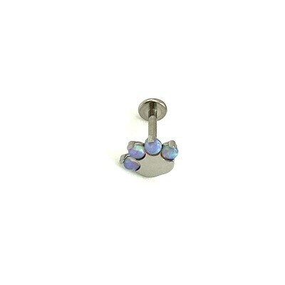 LABRET piercing opaal hondepootje