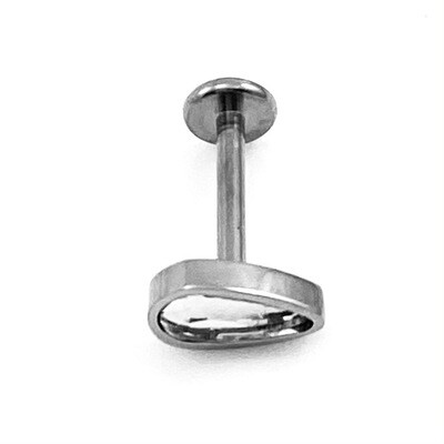 LABRET piercing druppeltje stone