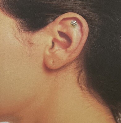 LABRET piercing staafje met bloem