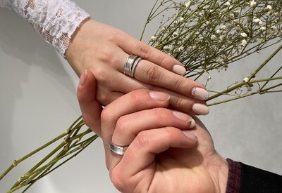 Trouwring "Mix&Match Shiny Matte"
