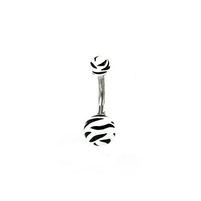 Navelpiercing "Zebra"