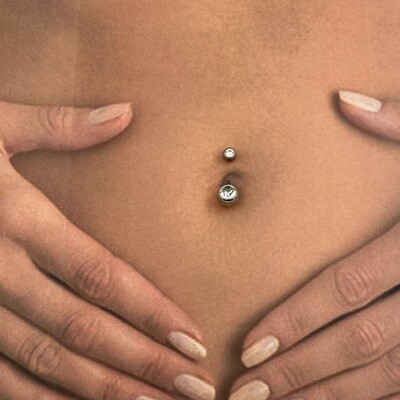 Navelpiercing "Basis 1 Wit"