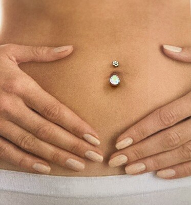 Navelpiercing "Oval Flower"