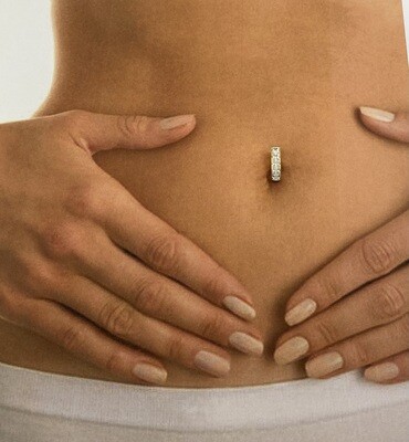 Navelpiercing "Upside Down Stones"