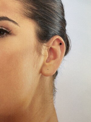 LABRET piercing bolletje zwart