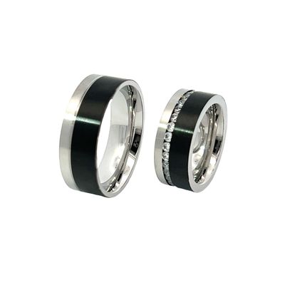 Trouwring "Black Bicolor"