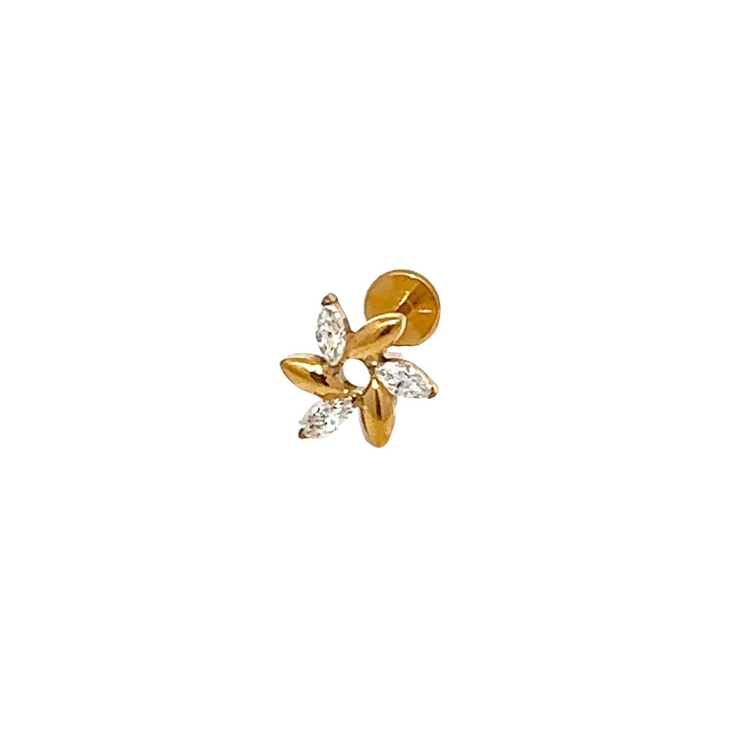 LABRET piercing twisted flower LABRET piercing twisted flower