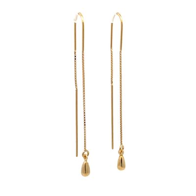 Oorbel "Doortrekker Golden Drop"