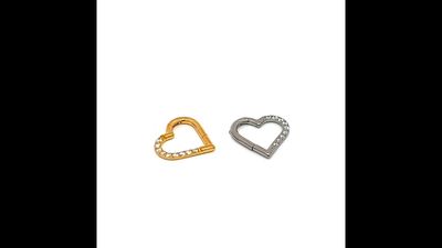 BCR piercing open heart with stones