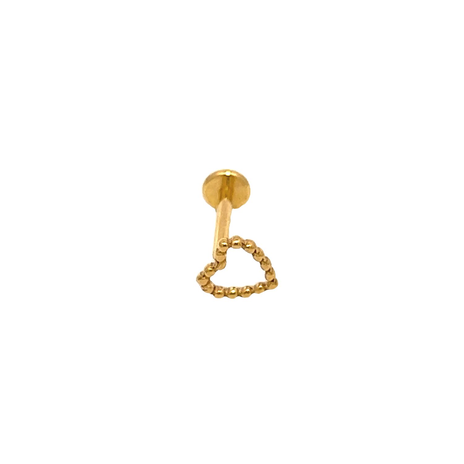 LABRET piercing open structured heart