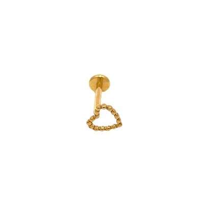 LABRET piercing open structured heart LABRET piercing open structured heart