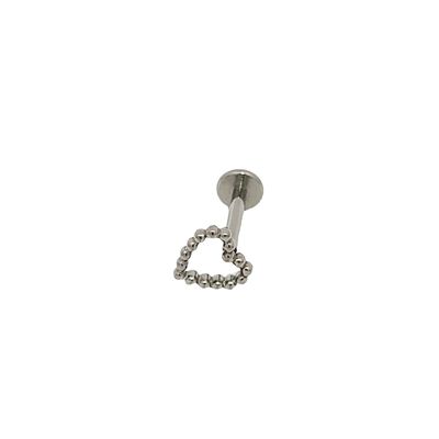 LABRET piercing open structured heart LABRET piercing open structured heart