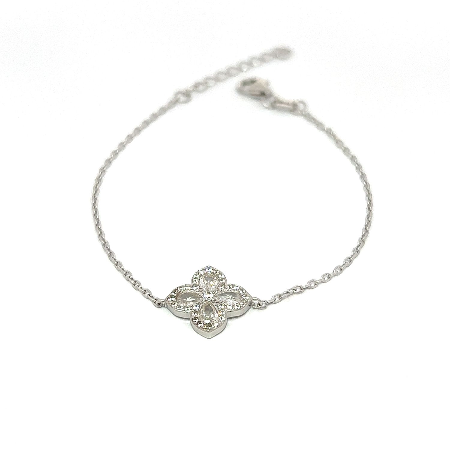 Armband "Silver Clover"
