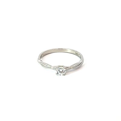 Ring "Twisted Solitair 9kt Gold"
