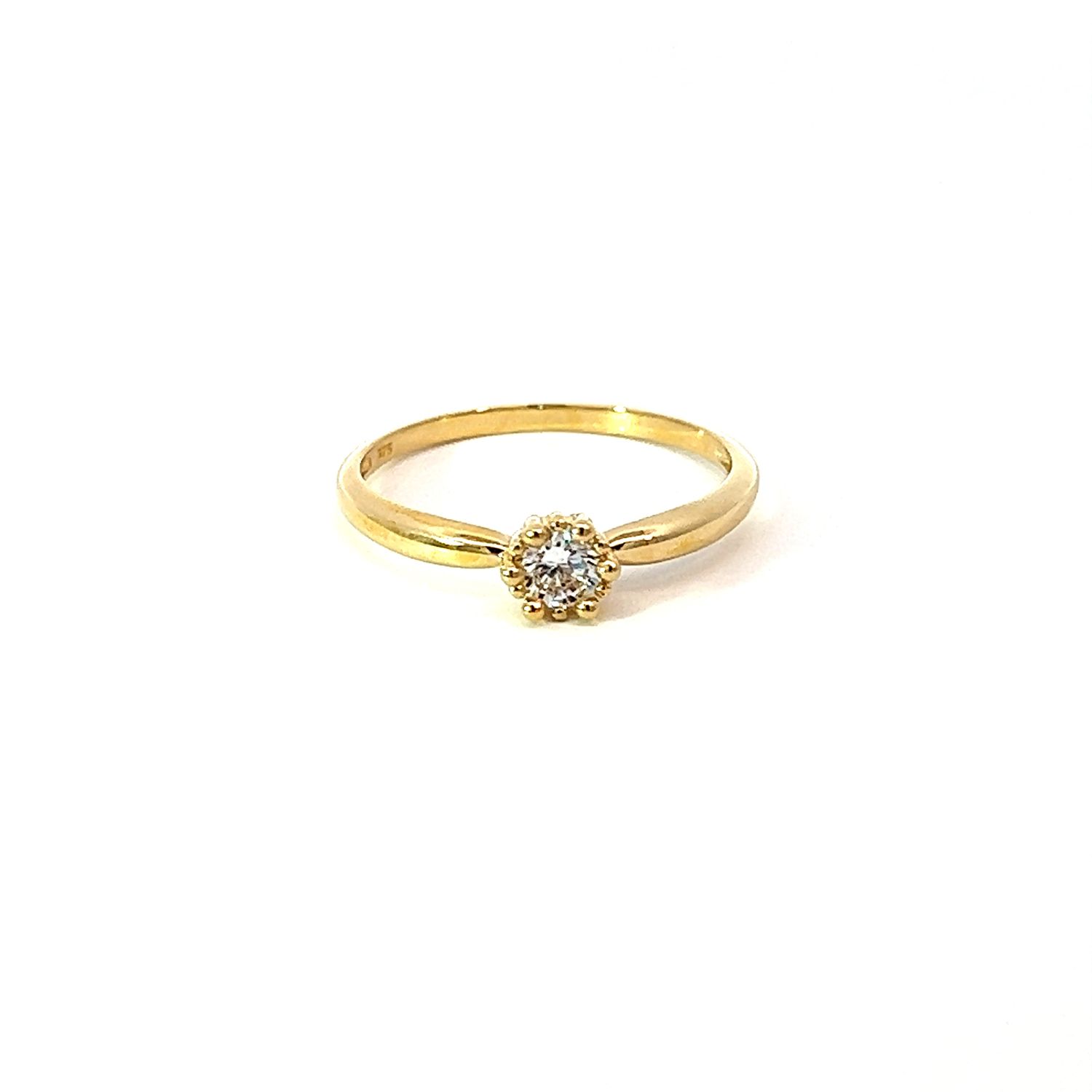 Ring "Little Stone Solitair 9kt Gold"