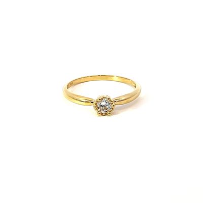 Ring Ring "Little Stone Solitair 9kt Gold"