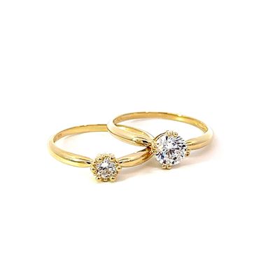 Ring "Big Stone Solitair 9kt Gold"