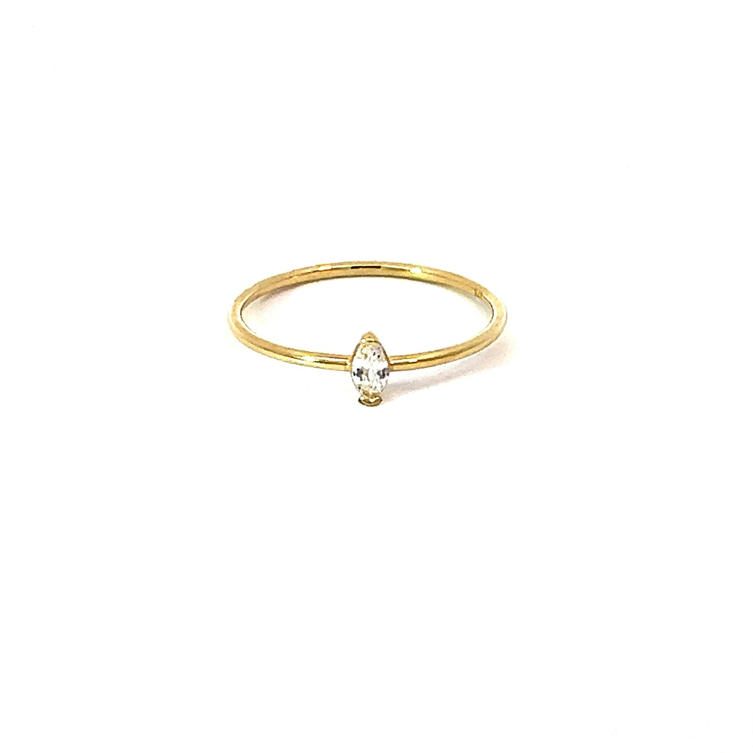 Ring "Oval Solitair 9kt Gold"
