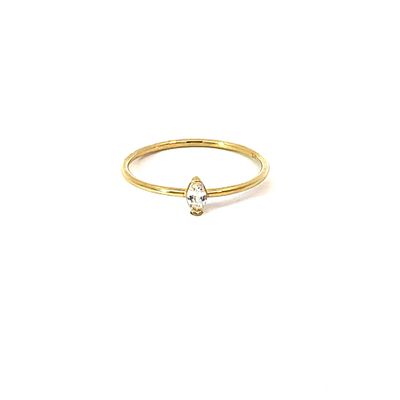 Ring "Oval Solitair 9kt Gold"