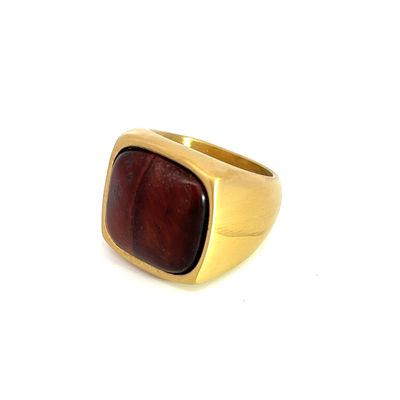 Ring "Tiger-eye Matte Golden"