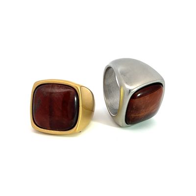Ring "Tiger-eye Matte Golden"