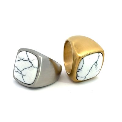 Ring "Marble Matte Golden"