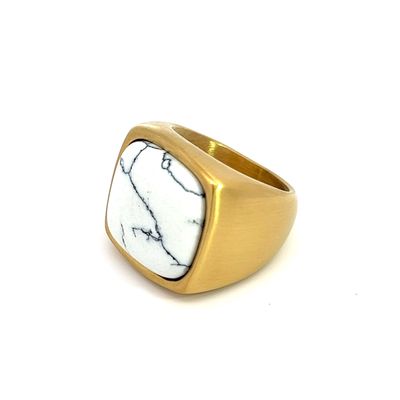 Ring "Marble Matte Golden"