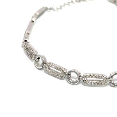 Armband "Silver Squares & Circles"