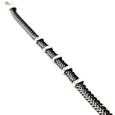 Armband "Double Black Stone"