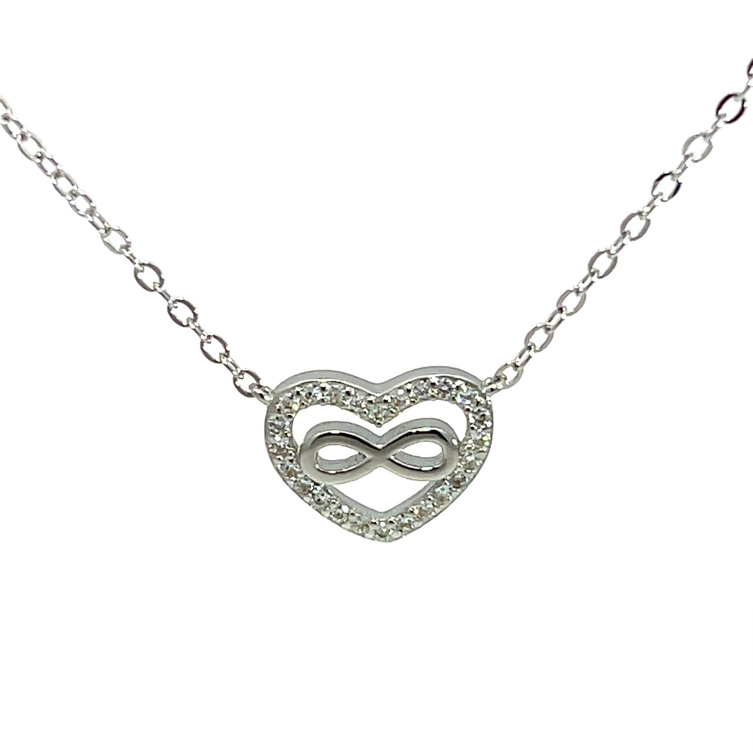 Halsketting "Silver Heart Infinity"