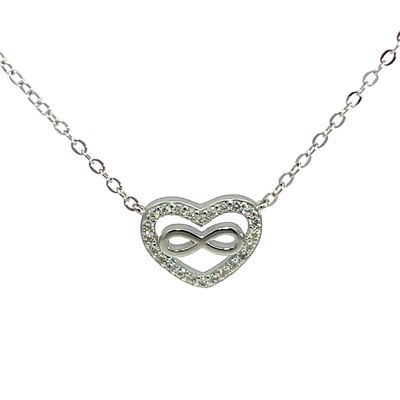Halsketting "Silver Heart Infinity"