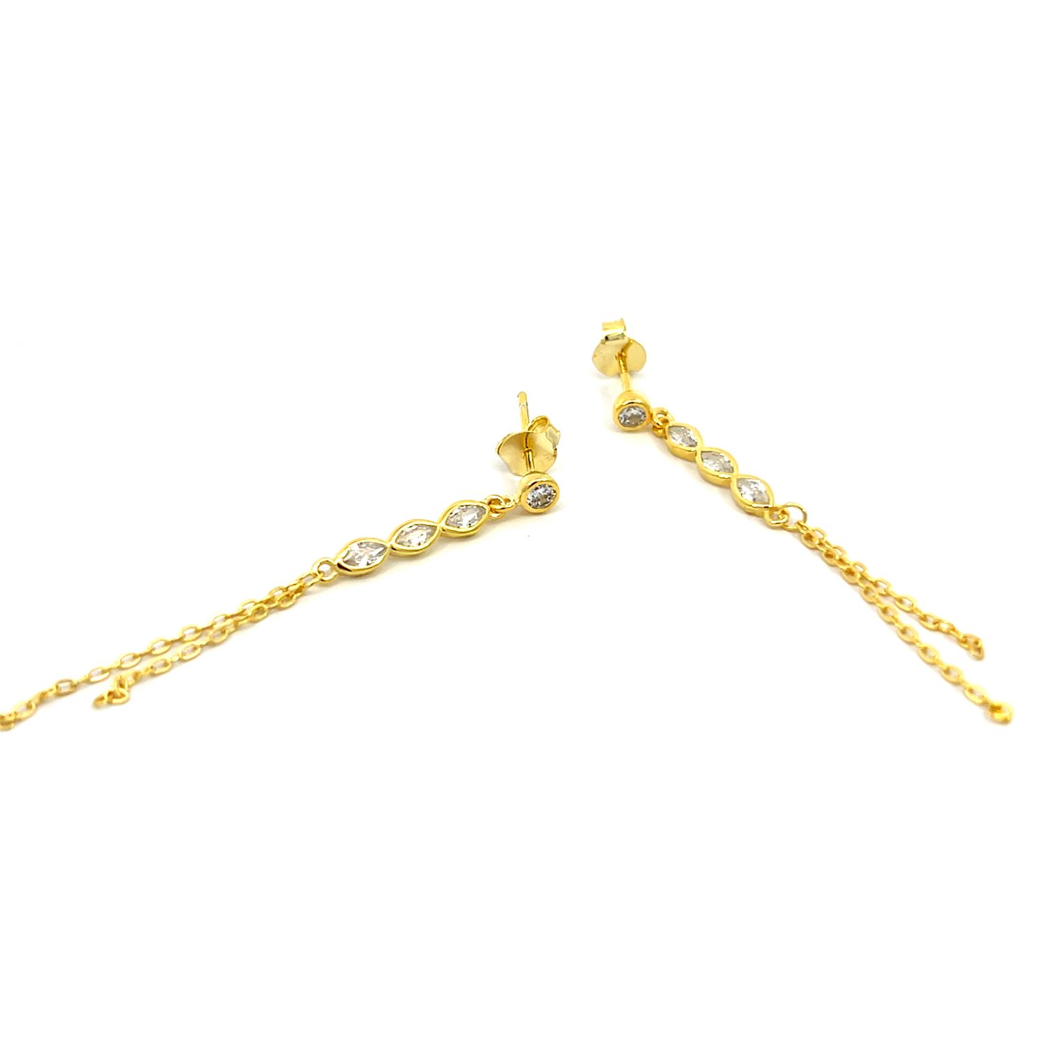 Oorbel "Golden Dangling Glam"