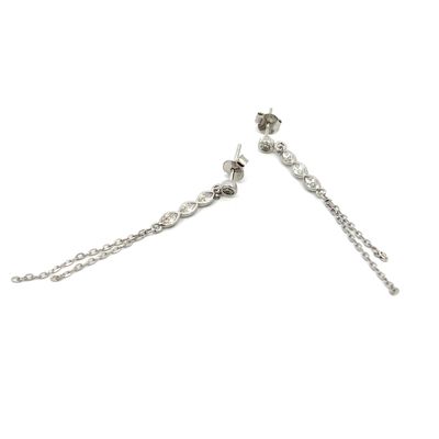 Oorbel "Silver Dangling Glam"