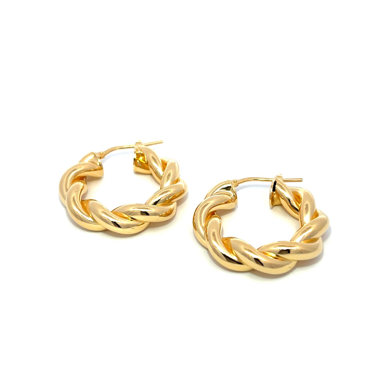 Oorbel "Twisted Creole Golden L"