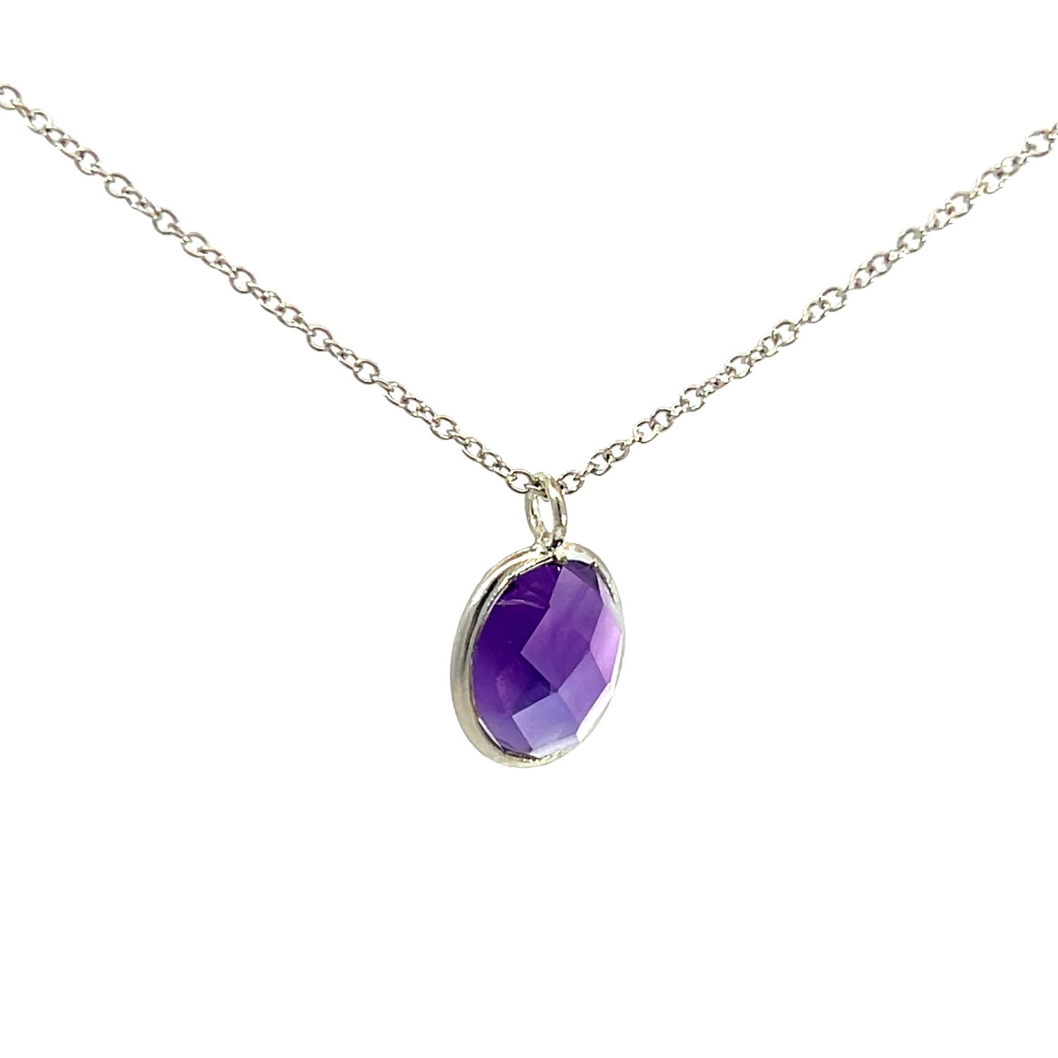Halsketting "Birthstone FEBRUARI"