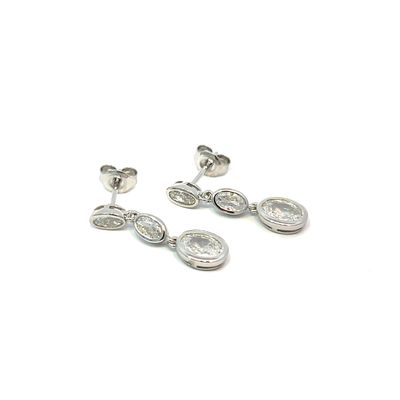 Oorbel "Trio Drops Silver"