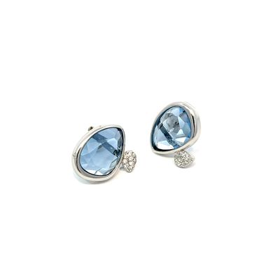 Oorbel "Blue Sparkle Silver"