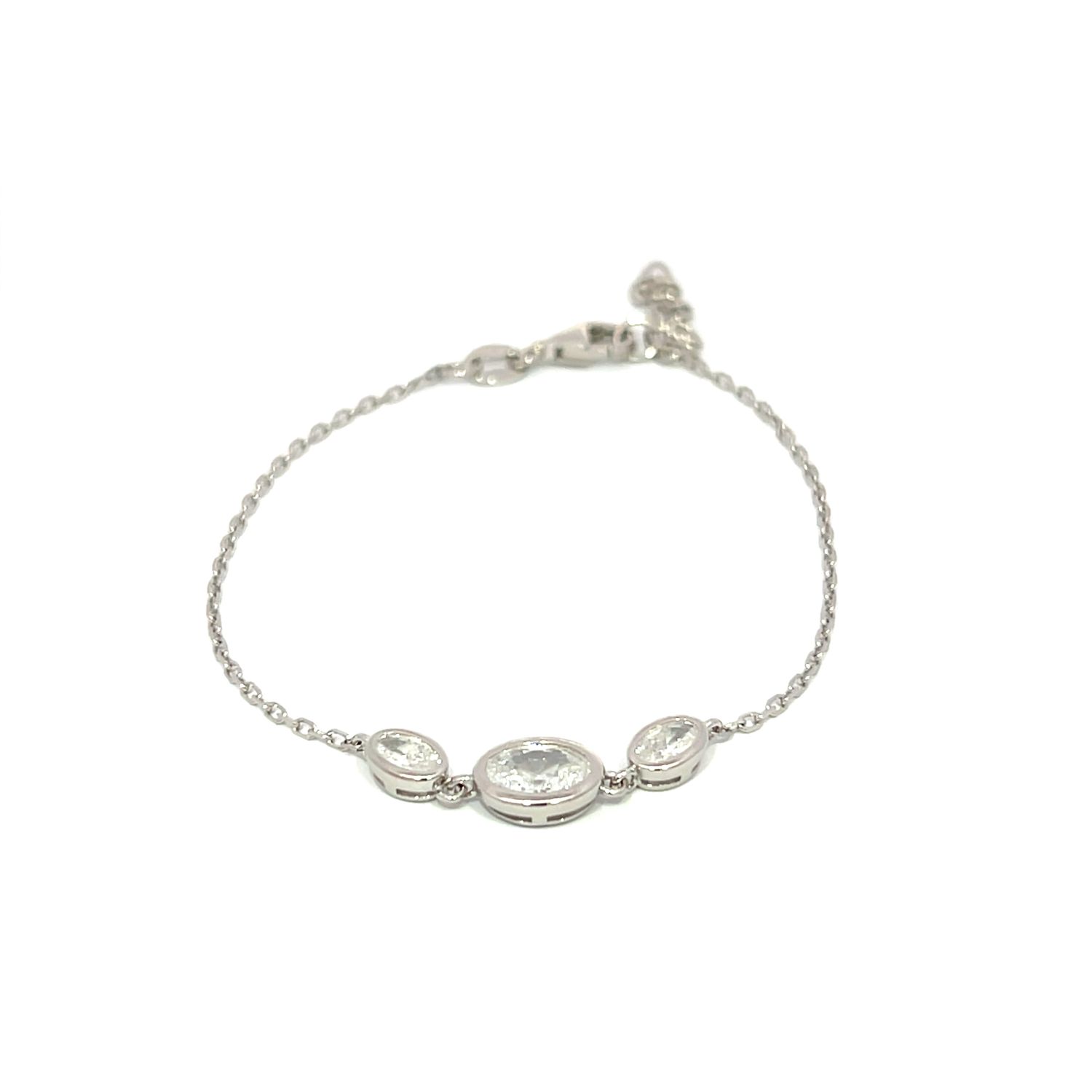 Armband Armband "Trio Drops Silver"