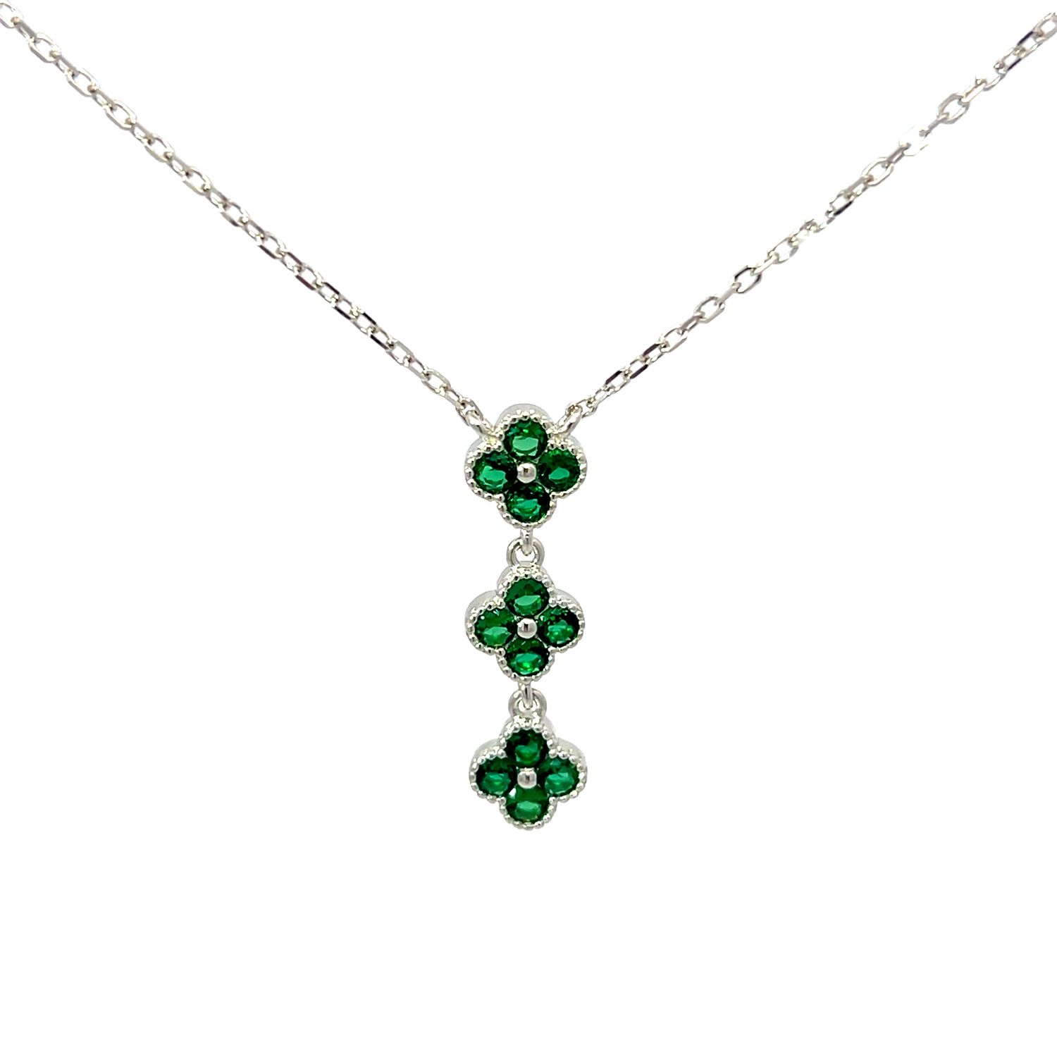 Halsketting Halsketting "Green Florals Silver"