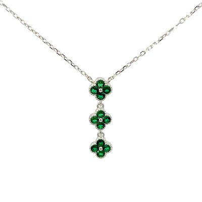 Halsketting Halsketting "Green Florals Silver"