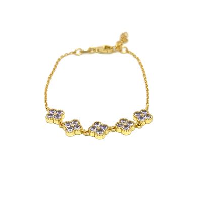 Armband "Lila Florals Golden"