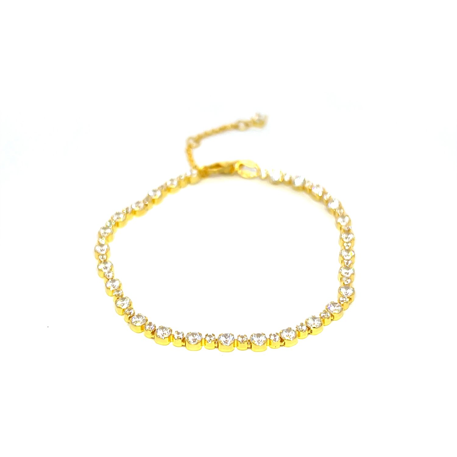Armband Armband "White Tennis Golden"