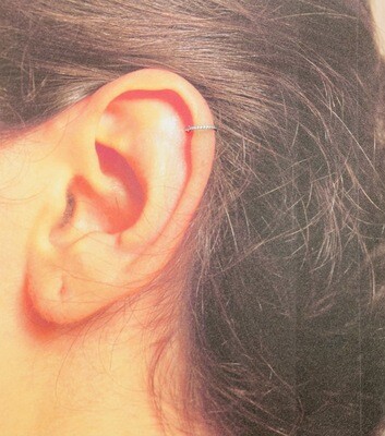 BCR piercing witte steentjes