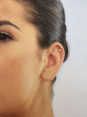 LABRET piercing 18Kt echt goud BRZY