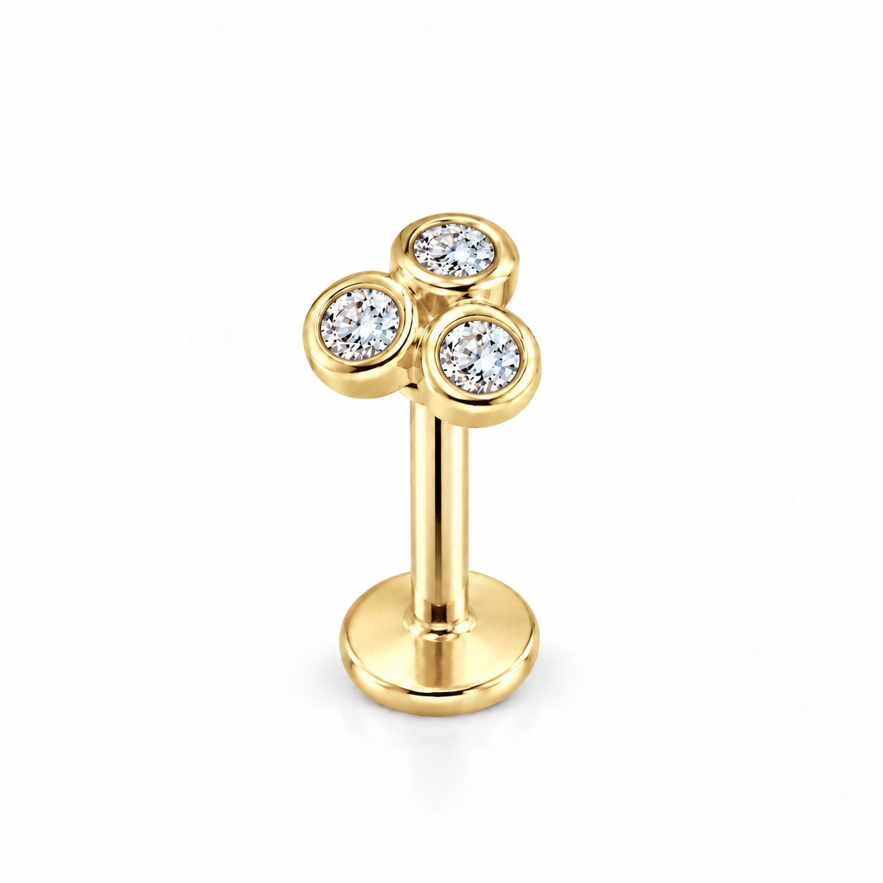 LABRET piercing 18Kt echt goud BRZY