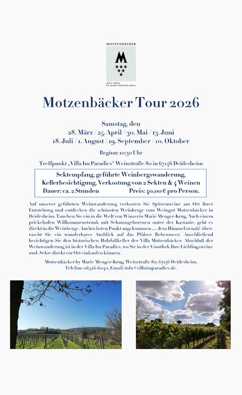 2) Motzenbäcker Tours -25.04.26 Weinbergsrundgang 2) Motzenbäcker Tours -25.04.26 Weinbergsrundgang