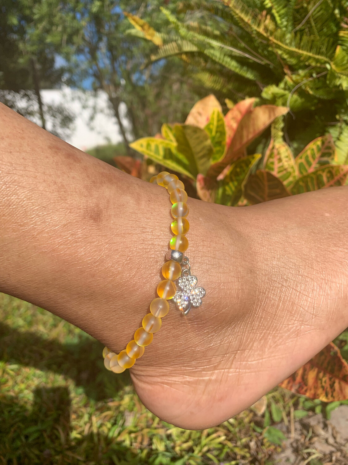 Neon Yellow with charm