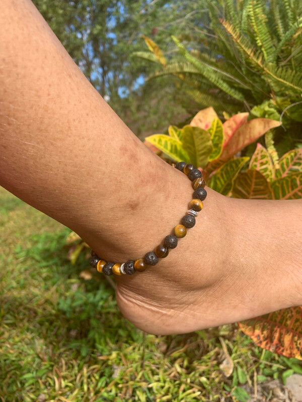 Tiger’s Eye with Lava Rocks