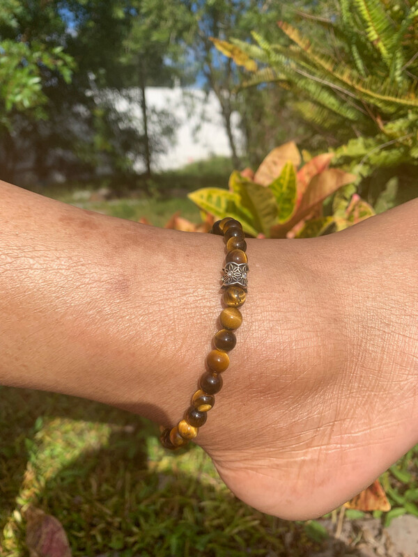Tiger’s Eye with charm
